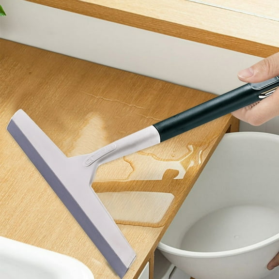 Gnmfd Long Handle Glass Scraper Cleaning Tool for Windows, Tile, Mirrors, Rotating 180° Design for Streak-Free Cleaning, Easy Reach for Hard-to-Clean Corners, Multi-Surface Household and Office Use