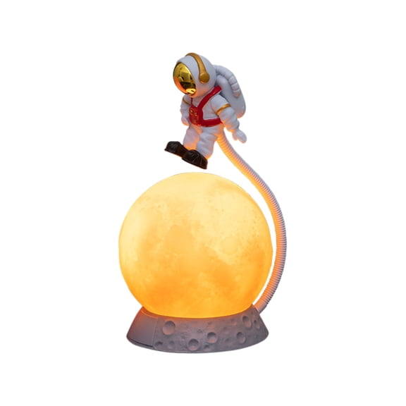 Gnmfd Lunar Desktop Night Lamp, Soft Glowing LED Light for Bedroom Study Tabletop Decor, Small Moon Night Light for Graduation Birthday Home Office Creative Gift Decoration