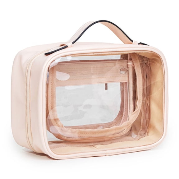 Gnmfd Makeup Bag Portable Cosmetic Storage Travel Bag for Beauty Tools, Large Capacity, Multi-Purpose, Leather Fabric, Easy-to-Clean, Compact Storage, Travel-Friendly, Closet Organizers and Storage