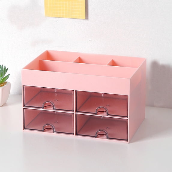 Gnmfd Makeup Organizer for Vanity, Large Capacity Desk Organizer with Drawers, Perfect for Cosmetics, Jewelry, Nail Care, Bathroom, Bedroom Countertop Storage, Elegant Gift Idea for Women