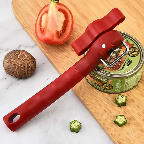 Gnmfd Manual Can Opener Stainless Steel Side Cut Safe Edge, Smooth Edge Handheld Tin Opener with Ergonomic Handle for Kitchen Home Travel Camping Food Prep