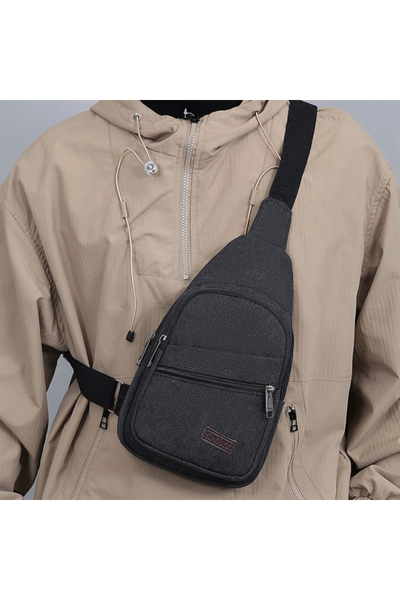 Men Crossbody Messenger Bag with Zipper, Shoulder Bag for Work Travel, Multi-Pocket Large Capacity Sling Bag for Phone Keys Wallets Documents, Business Outdoor Casual Daypack