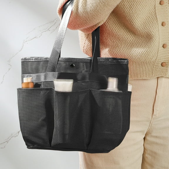 Gnmfd Mesh Shower Storage Organizer with Reinforced Handle, Waterproof Bathroom Caddy for Toiletries, Travel, Gym, Multi-Purpose Storage, Christmas Gifts, Bathroom Organizers and Storage