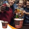 Gnmfd Metal Ice Bucket Beer Wine Cooler 8L with Handle, Retro Champagne Drink Storage Bucket for Home Bar Outdoor Picnic Party BBQ, Large Capacity Drink Tub Summer Gift