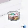 thumbnail image 1 of Gnmfd Metal Paper Clip Pushpin Organizer Cylinder, Large Capacity Office Desk Storage for Paper Clips Pins Stationery, Thickened Stable Base, Clipboard with Storage, Christmas Home Office Accessories, 1 of 6