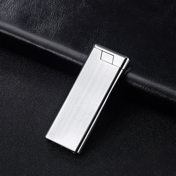 Gnmfd Metal Windproof Lighter, Thin Wheel Refillable Butane Gas Lighter Compact Pocket Flame For Outdoor Camping BBQ Candle Lighting Collection Gift