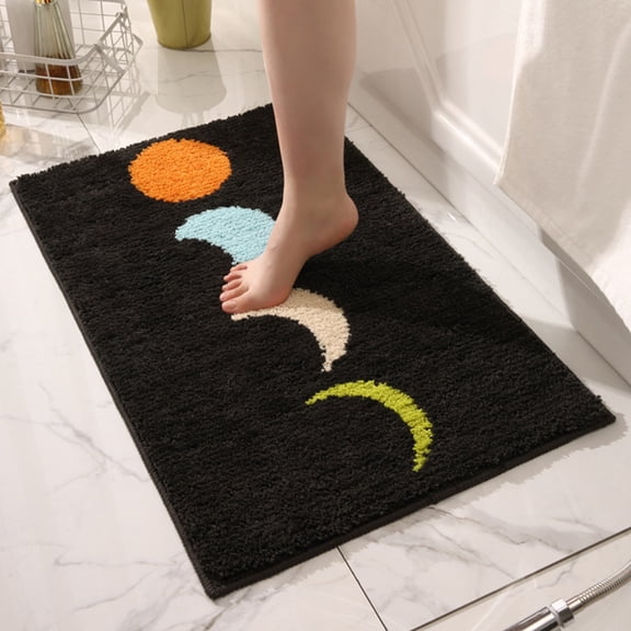 Gnmfd Microfiber Bathroom Rugs Soft Absorbent Non-Slip Bath Mat Carpet, Quick Dry Machine Washable Floor Mat for Tub Shower Vanity, Comfortable Cozy Plush, Home Bathroom Decor Essentials