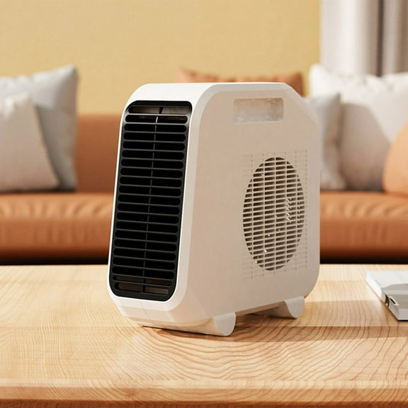 Gnmfd Mini Desktop Heater Portable Hand Warmer 1200W Compact Space Heater for Home Office Dorm, Fast Heating Adjustable Temperature Winter Comfort Device 11"x10.35"x5.43"