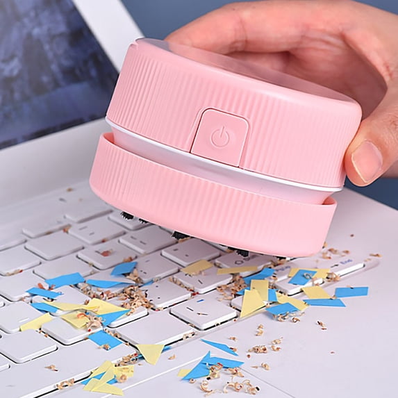 Gnmfd Mini Desktop Vacuum Cleaner USB Rechargeable, Portable Computer Keyboard and Car Dust Collector, Strong Suction Quiet Operation for Home, Office, School, Desktop Cleaning