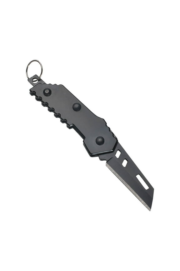 Mini Folding Pocket Knife Multifunctional Keychain Blade with Screwdriver, Saw, Ruler, Can Opener, Portable Survival Tool for Camping, Hiking, Everyday Carry, Travel Adventure