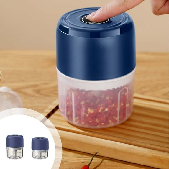 Gnmfd Mini Garlic Chopper USB Rechargeable Handheld Food Processor Vegetable Cutter Onion Masher Blender for Garlic Pepper Ginger Kitchen Cooking Prep Portable