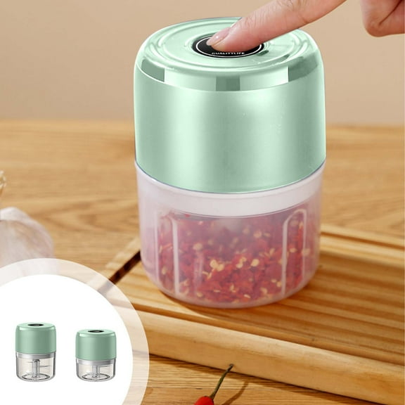 Gnmfd Mini Garlic Chopper USB Rechargeable Handheld Food Processor Vegetable Cutter Onion Masher Blender for Garlic Pepper Ginger Kitchen Cooking Prep Portable