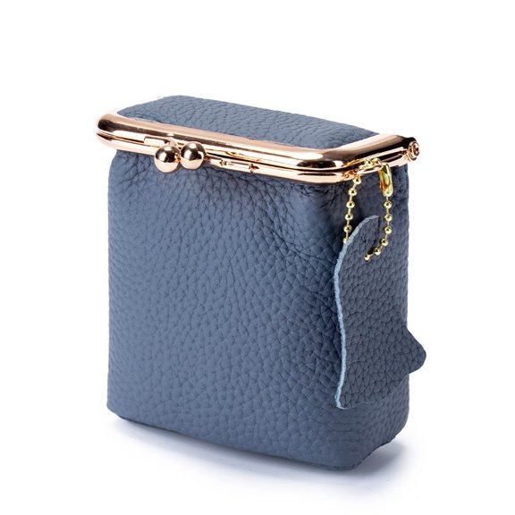 Gnmfd Mini Leather Jewelry Box for Travel, Compact Cowhide Organizer with Clip Closure for Rings Earrings Necklaces, Portable Storage for Suitcase Handbag, Jewelry Organizers and Storage