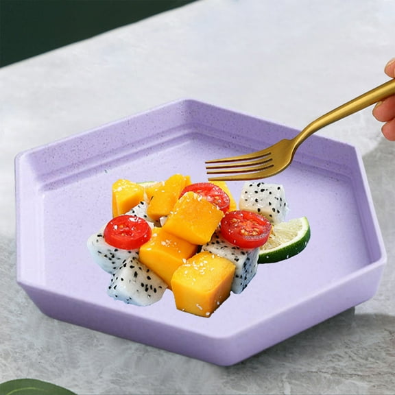 Gnmfd Mini Wheats Straw Plates Reusable Square Dinner Plates, Microwave and Dishwasher Safe Unbreakable Plates, Multi Purpose Tableware for Adults Pets, Kitchen and Party Essentials