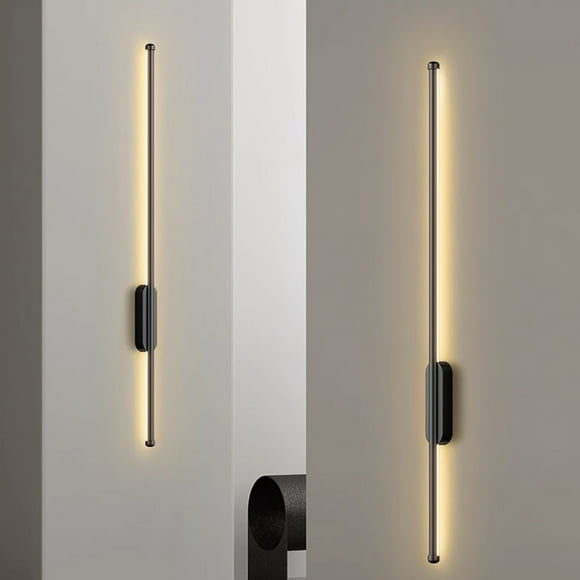 Gnmfd Modern LED USB-C Wall Light Long Strip Lamp 3 Color Adjustable Plug-In Bedside Living Room Office Kitchen Decorative Sconce for Home Ambient Lighting Bedroom Hallway