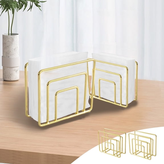 Gnmfd Modern Metal Napkin Holder for Table Countertop, Vertical Paper Towel Dispenser for Kitchen Dining Indoor Outdoor Use, Cocktail Dinner Napkin Organizer for Restaurant Cafe Home