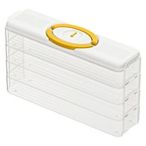 Gnmfd Multi-Layer Frost Dumplings Box with Side Door Fresh-Keeping Kitchen Refrigerator Food Storage Organizer Container for Family Meal Prep Holiday Cooking