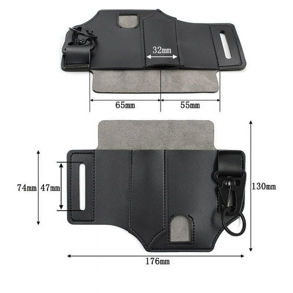 Gnmfd Multifunctional Belt Cover, Tool and Flashlight Storage, Leather Waist Hanging Sheath for Outdoor Activities, Camping, Hunting, Fishing, Travel, and Home Organization