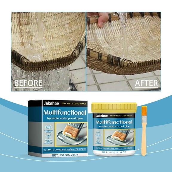 Gnmfd Multifunctional Waterproof Glue 150ml, Clear Liquid Sealant for Wood, Concrete & Masonry, Waterproof Protection for Outdoor & Indoor Surfaces, Long-Lasting Barrier for Decks, Fences & Driveways