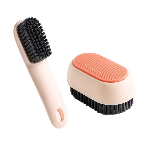 Gnmfd New Cleaning Brush Set 2, Soft Shoe Cleaning Brushes for Household Shoes Clothes, Dense Bristles for Gentle Deep Cleaning, Comfortable Grip for Easy Use