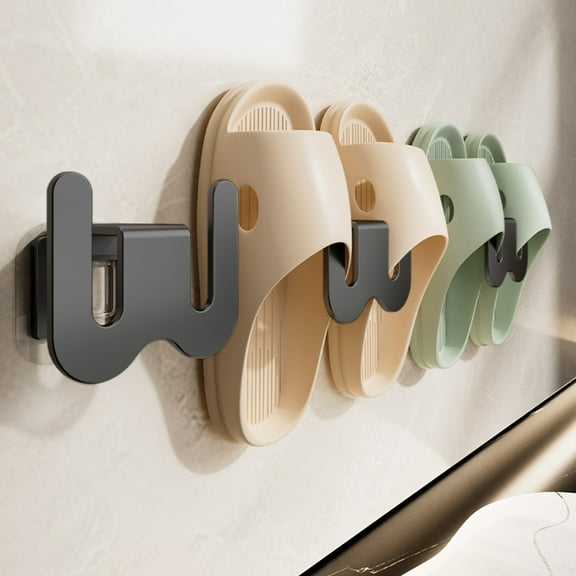 Gnmfd No-Hole Hook Shoe Rack Wall Mounted Organizer for Shoes Boots Slippers, Space Saving Storage for Bathroom Bedroom Closet, Easy Hang Behind Door, Shoe Storage Cabinet, Home Organization