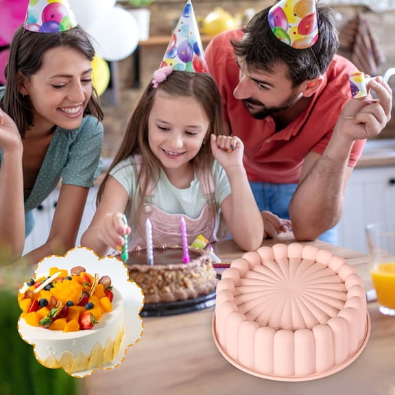 Gnmfd Non-Stick Round Cake Pan 8" Multi-Functional Baking Mold, Easy Release Heat-Resistant Pan for Pastries, Cakes, Bread, Desserts, Holiday Baking, Party, Culinary Prep, Kitchen Essentials