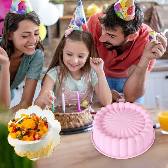 Gnmfd Non-Stick Round Cake Pan 8" Multi-Functional Baking Mold, Easy Release Heat-Resistant Pan for Pastries, Cakes, Bread, Desserts, Holiday Baking, Party, Culinary Prep, Kitchen Essentials