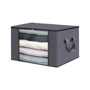 Gnmfd Non-Woven Clothing Storage Bag Wardrobe Quilt Organizer for Bedroom Closet, Large Capacity Foldable Storage Box for Under Bed Storage Bins with Lids, Multipurpose Household Storage Essentials