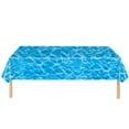thumbnail image 1 of Gnmfd Ocean Tablecloth Disposable Plastic Table Cover for Beach Party Pool Wedding Birthday Decorations Water Resistant Blue Party Table Decor Blanket Storage 54"x108", 1 of 1