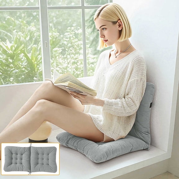 Gnmfd Office Chair Cushion Backrest Lumbar Support Winter Seat Cushion for Long Sitting, Ergonomic Thick Soft Cushion for Office Drivers Home Comfort Relief Blanket Storage Chest Home Essentials