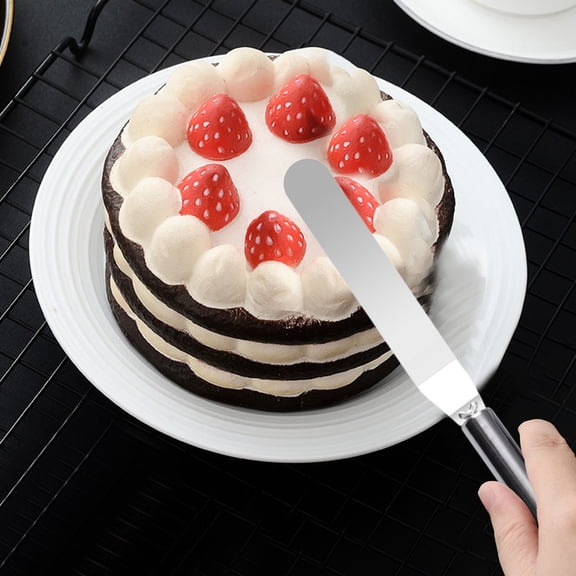 Gnmfd Offset Spatula Set with Scraper, Stainless Steel Cake Icing Spreader for Baking Frosting Decoration, Angled Blade Spatula for Cake Smoothing Pastry Dessert