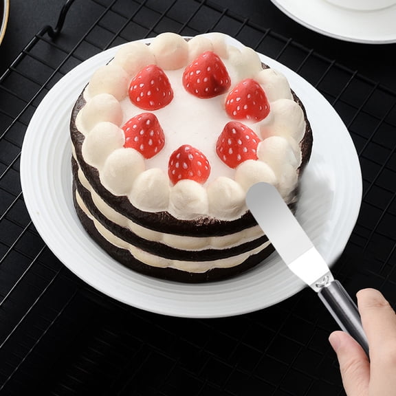 Gnmfd Offset Spatula Set with Scraper, Stainless Steel Cake Icing Spreader for Baking Frosting Decoration, Angled Blade Spatula for Cake Smoothing Pastry Dessert