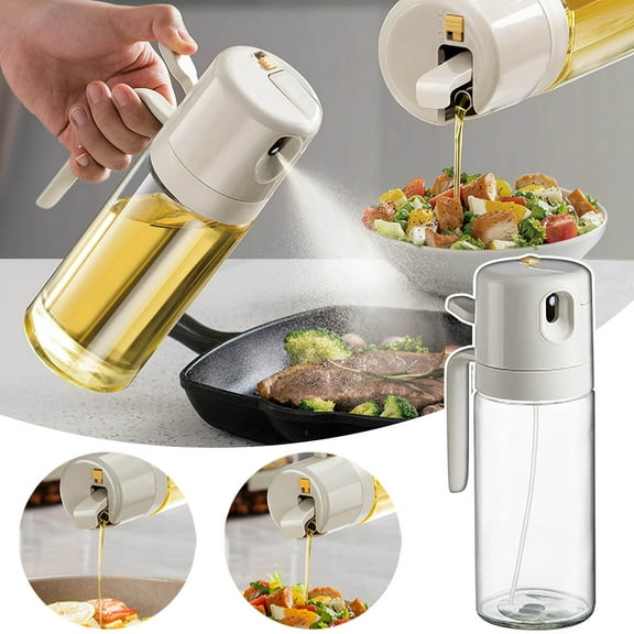 Gnmfd Oil Spray Pour Bottle Glass, Push Type Drip-Free Cooking Oil Mister for Griddles Pans Stovetop, Precise Calorie Control for Healthy Cooking, Indoor Outdoor Kitchen Barbecue Use