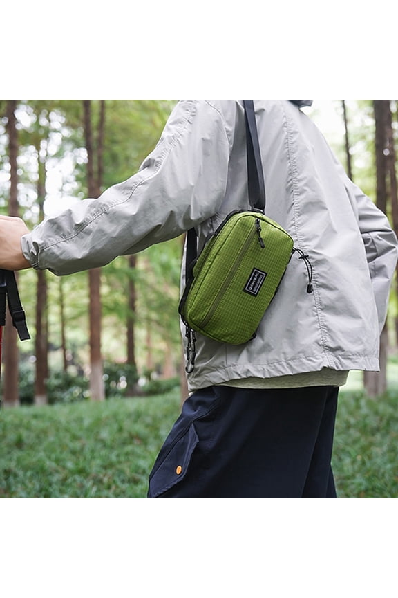 Outdoor Chest Bag High-End Large Capacity Multifunctional Cycling Backpack Camping Commuting Crossbody Waist Bag Nylon Organizer For Sports Travel Black Beige Orange Green