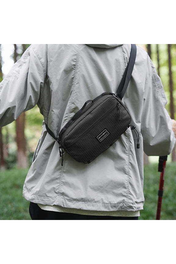 Outdoor Chest Bag High-End Large Capacity Multifunctional Cycling Backpack Camping Commuting Crossbody Waist Bag Nylon Organizer For Sports Travel Black Beige Orange Green