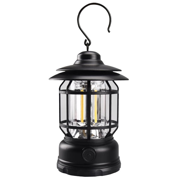 Gnmfd Outdoor Retro Camping Lantern LED Portable Waterproof Multi Functional Tent Light Battery Powered Hiking Picnic Garden Yard Patio Night Lights for Outdoor Adventure Decor