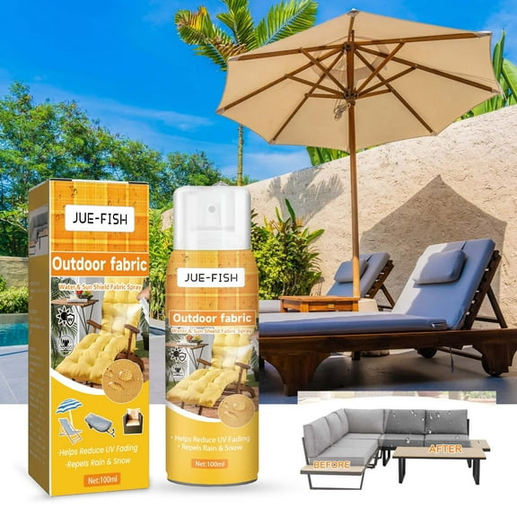 Gnmfd Outdoor Sunscreen Fabric Spray for Garden Furniture Umbrellas Barbecue Covers Flags Car Covers, Protects Against UV Fading, Weatherproof Spray for Fabric Leather Suede