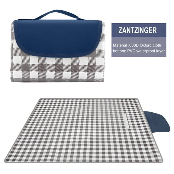 Gnmfd Outdoor Travel Picnic Blanket Waterproof Sandproof Large Camping Mat 4-Adult Size 5x3.3ft Foldable Beach Mat for Garden Park Lawn Travel Hiking Outdoor Activities