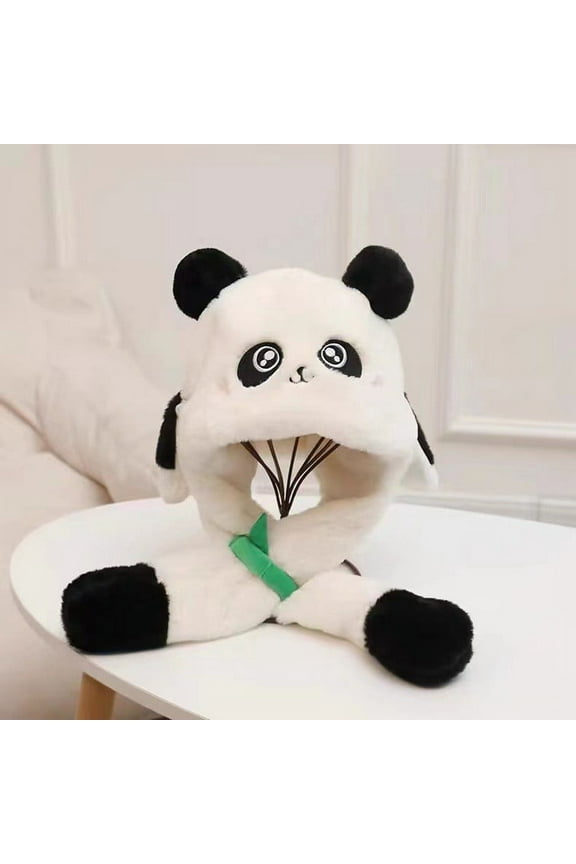 Panda Winter Ear Hat Adjustable Plush Hat Soft Warm Ear Protection for Outdoor Winter Travel Holiday Outfit Blanket Throw Blanket Blanket Basket Blanket Ladder Heated Blanket
