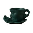 thumbnail image 1 of Gnmfd Personalized Ceramic Facial Art Tea Coffee Cup with Saucer Relief Texture Kissing Mug Gift for Valentine's Day Wedding Anniversary Birthday Home Table Decor Party Decoration Use, 1 of 1