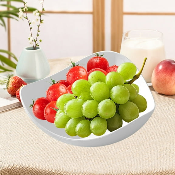 Gnmfd Plastic Fruit Snack Plate Serving Tray for Candy Vegetables Hot Pot, Stylish Table Centerpiece for Dining Room Kitchen Buffet Party Entertaining Decor