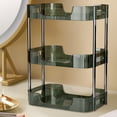 thumbnail image 1 of Gnmfd Plastic Transparent Vanity Organizer, Three-Layer Bathroom Storage Shelf for Cosmetics, Perfume and Toiletries, Strong Bearing, Scratch-Resistant PET Material, Space-Saving Organizer, 1 of 6