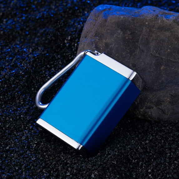 Gnmfd Portable Ashtray with Lid, Leak-Proof Mini Metal Ashtray for Outdoor Use, Key Chain Ashtray for Camping, Cycling, Travel, and Daily Storage of Small Items