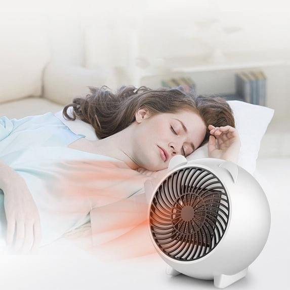 Gnmfd Portable Ceramic Space Heater Fast Heating Two-Speed Temperature Adjustment for Office Bedroom Baby Room Desk, Quiet Compact Heater, Safe Overheat Protection, Winter Home Use