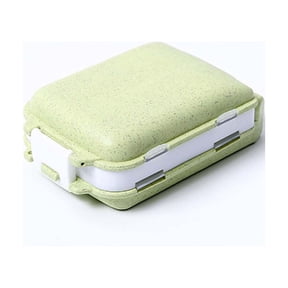 Gnmfd Portable Mini Pill Organizer Box with Compartment Divider, Double-Layer Sealed Storage for Tablets Vitamins Supplements, Travel Medication Case for Home Office Outdoors