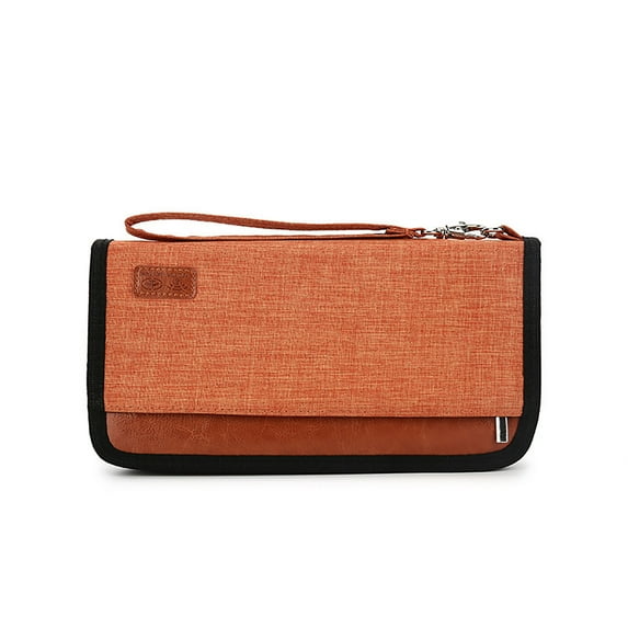 Gnmfd Portable Travel Document Bag with RFID Protection, Large Capacity Passport Organizer, Secure Travel Storage for Essentials, Neck Wallet for Men Women, Travel Organizers and Storage