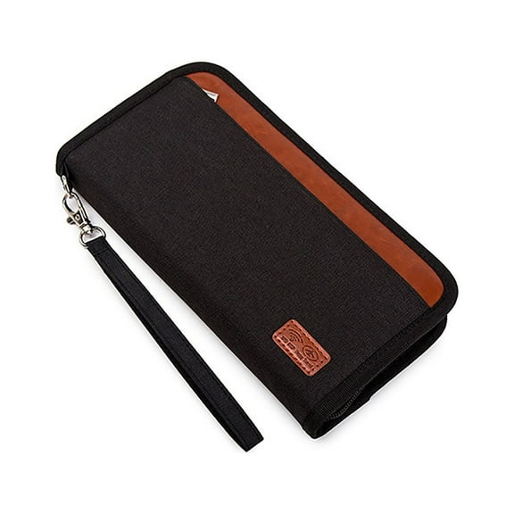 Gnmfd Portable Travel Document Bag with RFID Protection, Large Capacity Passport Organizer, Secure Travel Storage for Essentials, Neck Wallet for Men Women, Travel Organizers and Storage