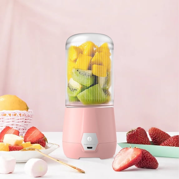 Gnmfd Portable USB Blender for Smoothies and Juices, Travel Juicer Cup with 4-Point Stainless Steel Blades, Rechargeable for Gym, Home, Office, Sports, Outdoor Shakes and Healthy Drinks
