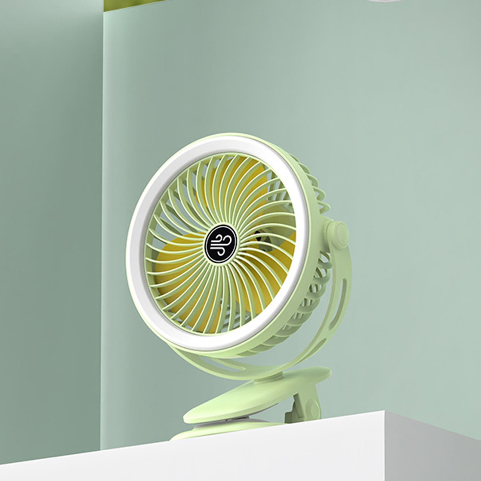 Gnmfd Portable USB Desk Fan Rechargeable Personal Fan with LED Light, 3 ...
