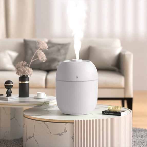 Gnmfd Portable USB Humidifier Mini Cool Mist Air Humidifier with LED Night Light for Bedroom Office Plants Car Desk Travel Small Quiet Personal Skin Hydration Relaxation Use